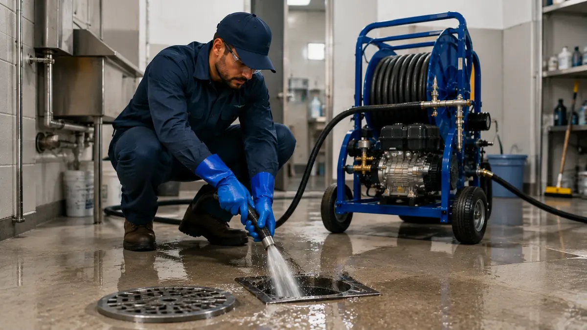 Floor Drain Hydro Jet Cleaning in Palm Desert