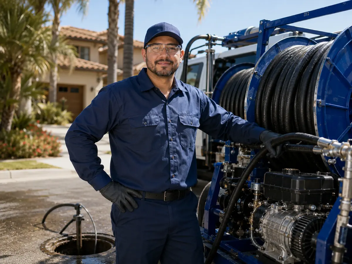 Hydro jet sewer cleaning in Palm Desert