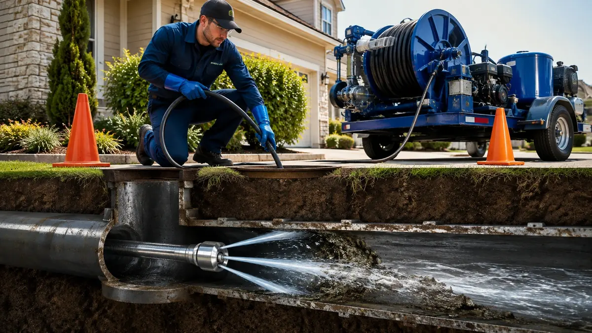 Main Sewer Line Hydro Jet Cleaning in Palm Desert