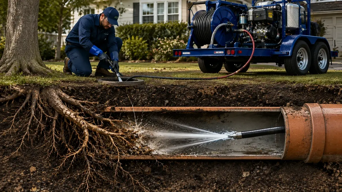 Tree Root Removal with Hydro Jetting in Palm Desert
